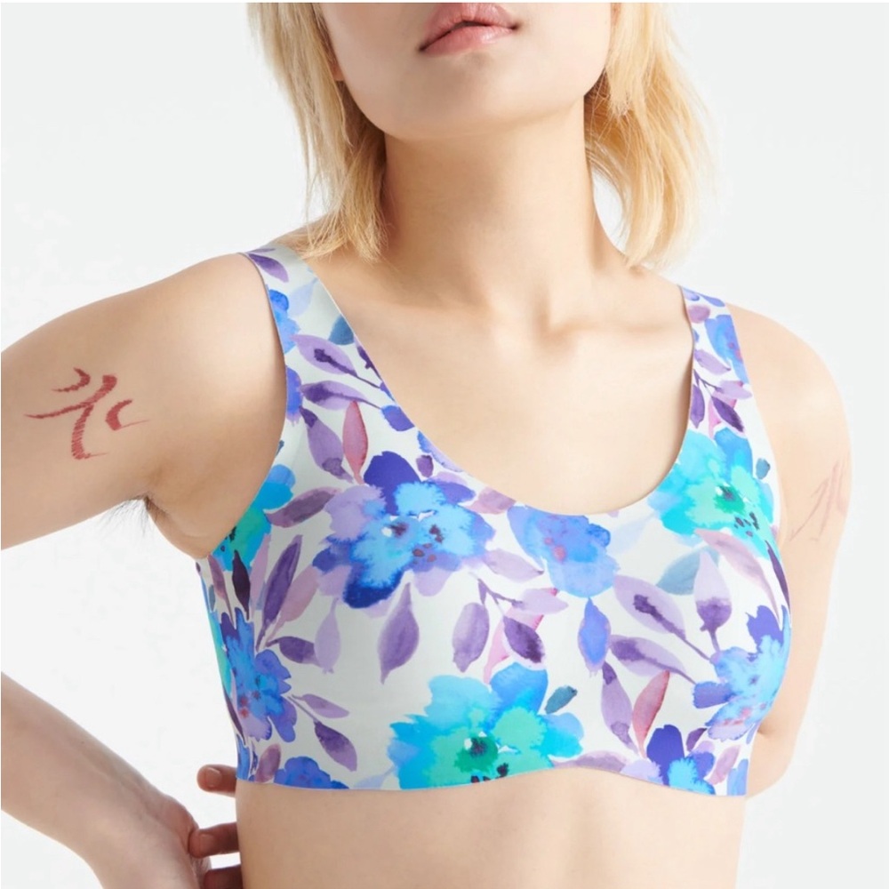 Knix luxelift pullover bra floral XS painted bloom